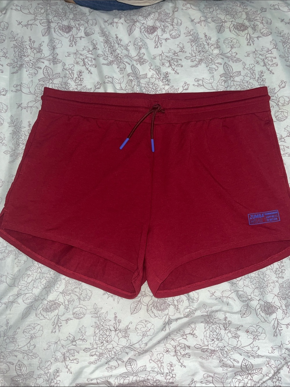 Zumba Fitness Women's Red Drawstring Athletic Shorts